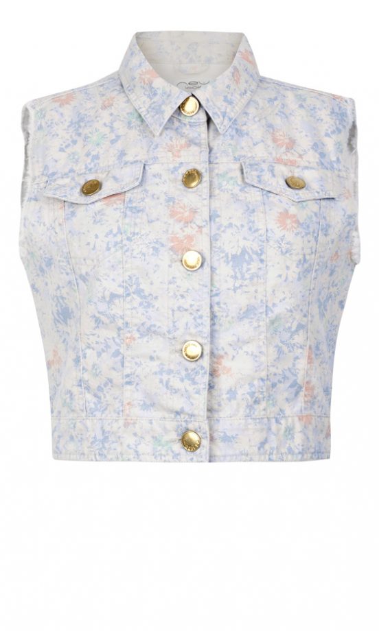 New Look SS12 Floral Denim Waistcoat