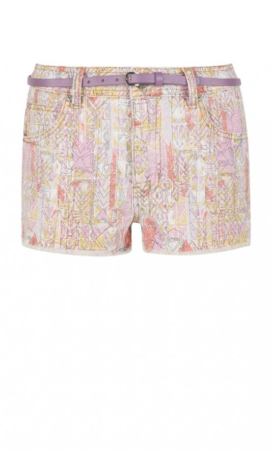 New Look SS12 Pastel Shorts With Purple Belt