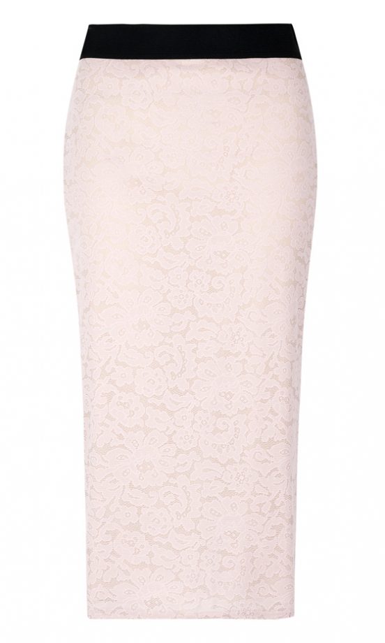 New Look SS12 Pink Lace Pencil Skirt