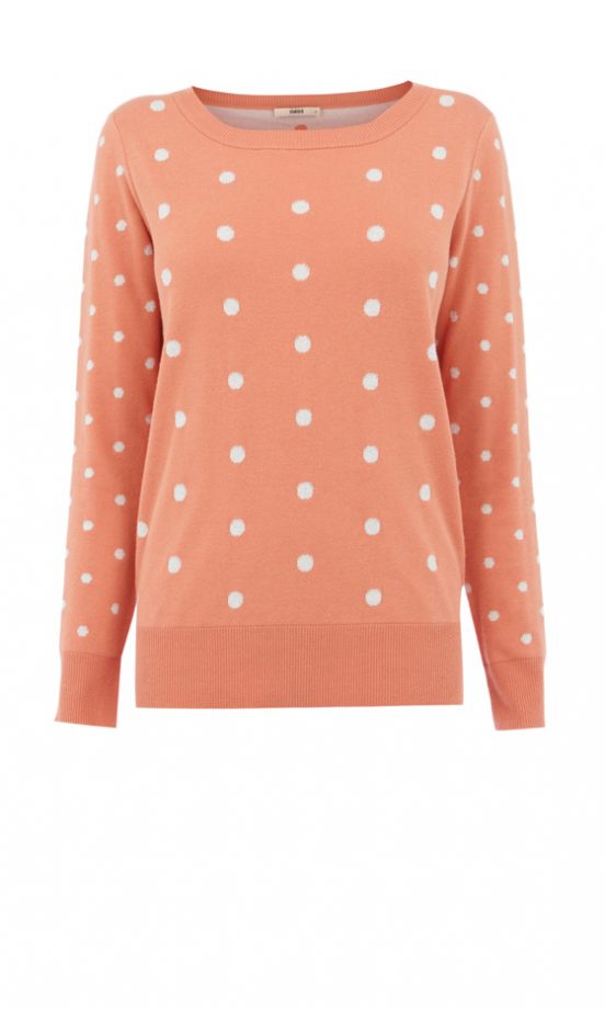 Oasis Spot Intarsia Top, £45