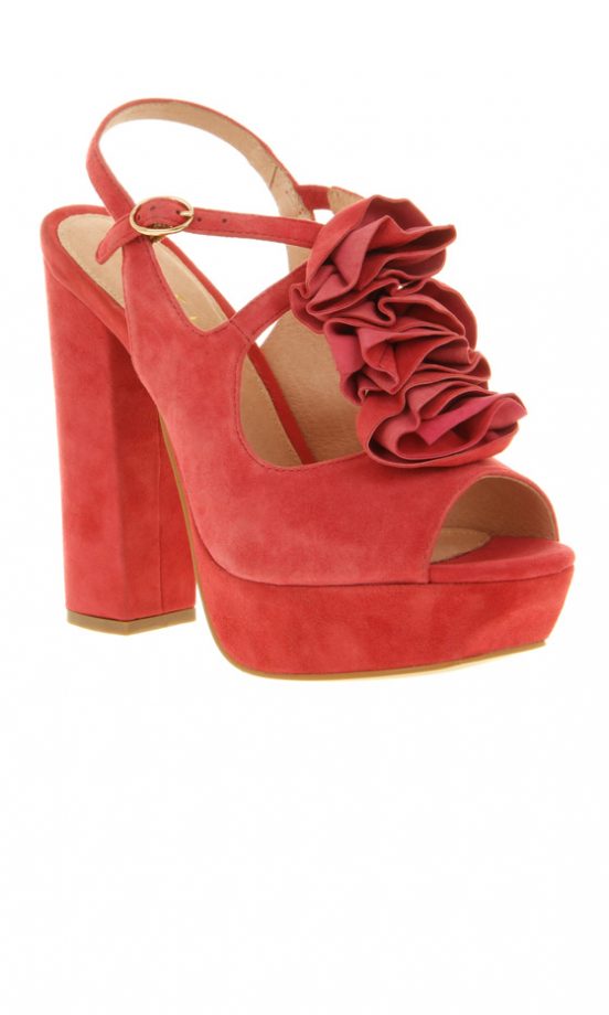 Office Coral Ruffle Heels, £75