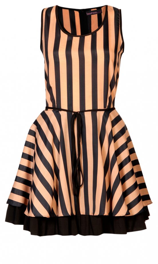 Boohoo SS12 Orange And Black Dress