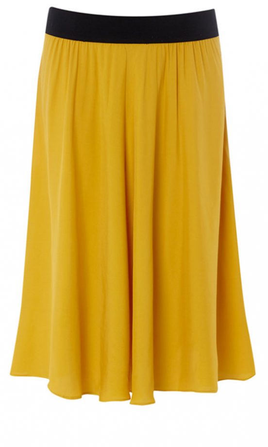 Peacocks Yellow Midi Skirt, £9