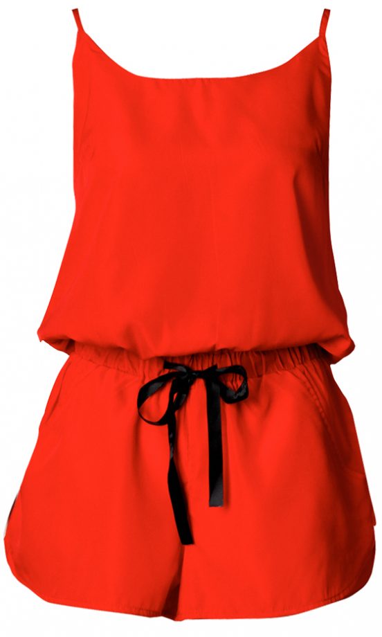 Boohoo SS12 Red Sleeveless Playsuit
