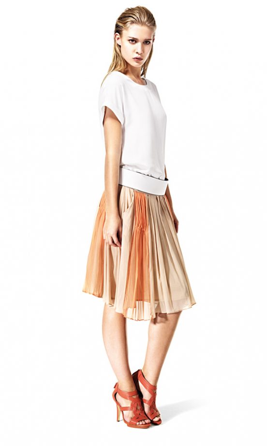 Reiss SS12 White Top And Colourful Skirt