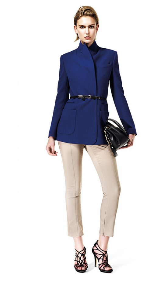 Reiss SS12 Blue Jacket And Cream Trousers