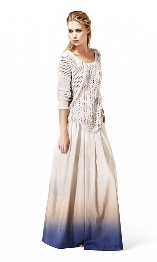 Reiss SS12 Maxi Skirt And Knitted Jumper