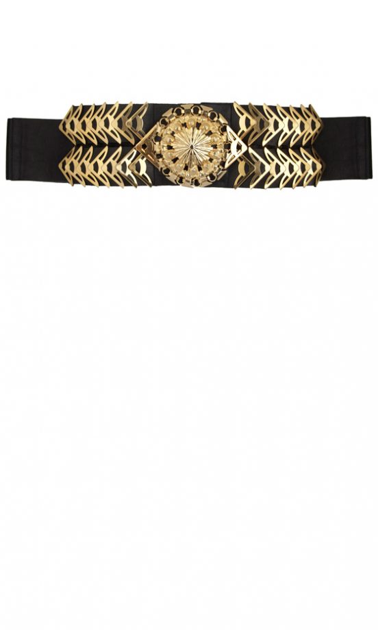 River Island SS12 Black And Gold Belt