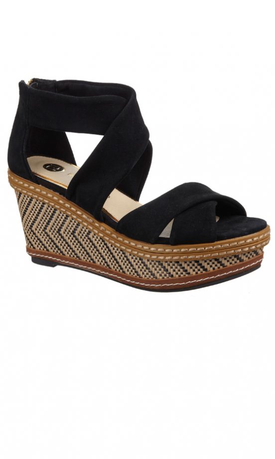 River Island SS12 Black Sandal Flatforms
