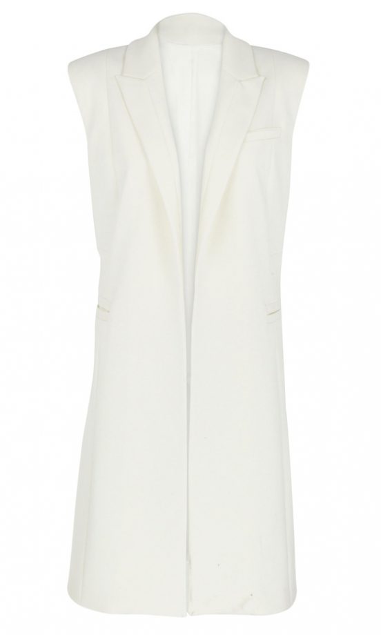 River Island SS12 Long White Smar tJacket