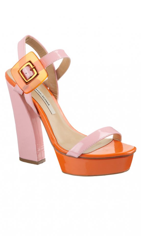 River Island SS12 Orange And Pink Heels
