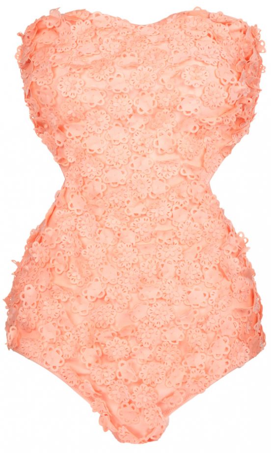 River Island SS12 Peach Floral Swimsuit
