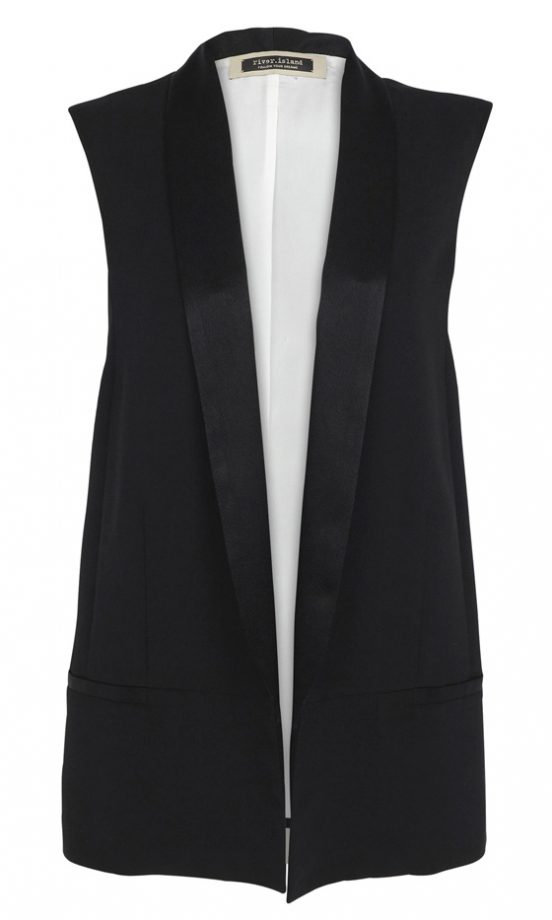 River Island SS12 Sleeveless Black Jacket