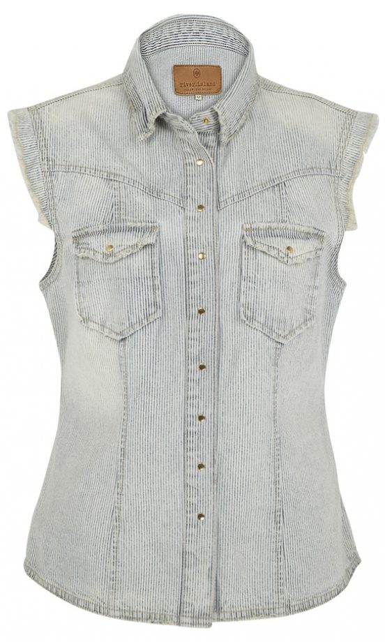 River Island SS12 Striped Denim Shirt