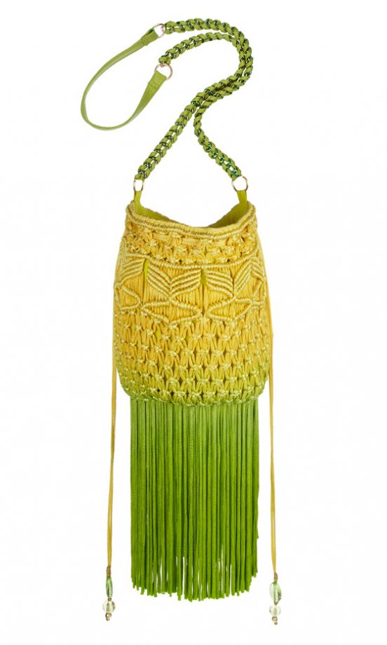 River Island SS12 Yellow And Green Bag