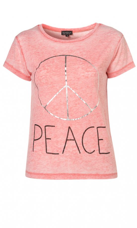 Topshop Peace Print T-Shirt, £22