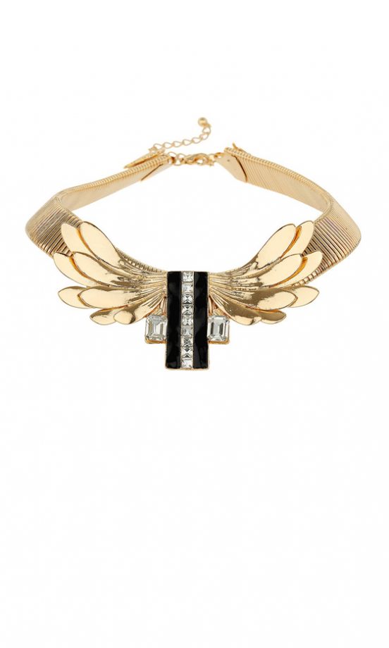 Topshop Premium Abstract Leaf Necklace, £50