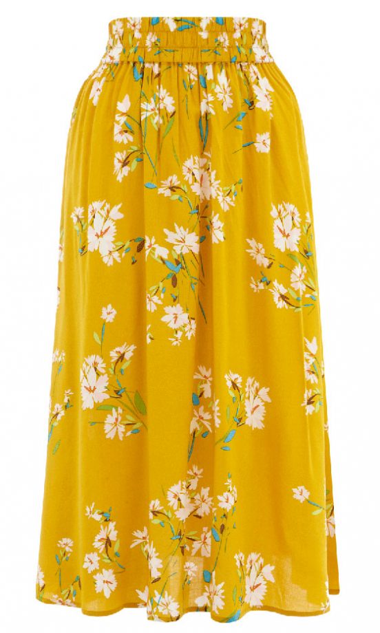 Warehouse Spray Floral Print Skirt, £38