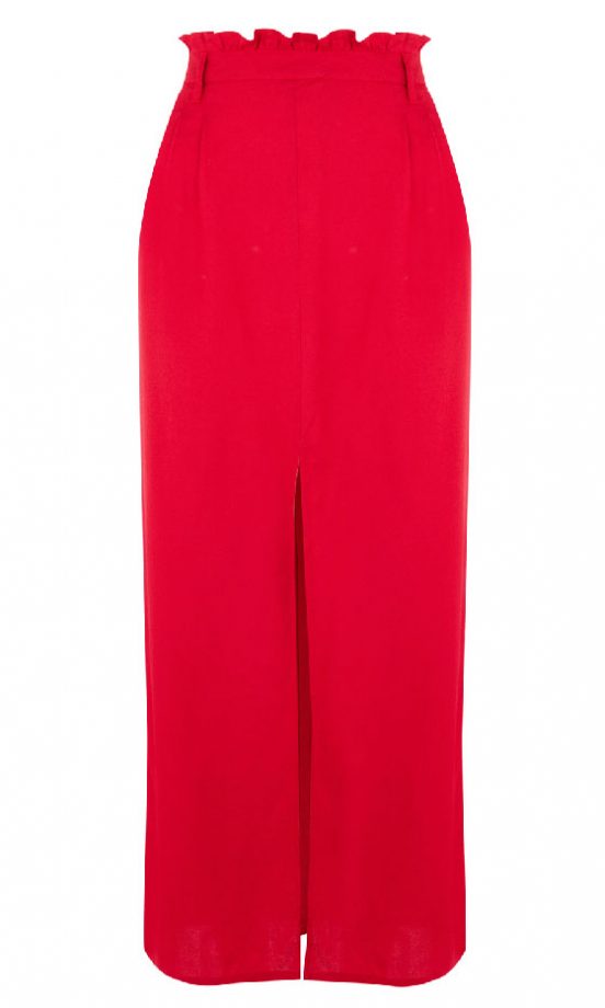Warehouse Split Front Paperbag Maxi Skirt, £35