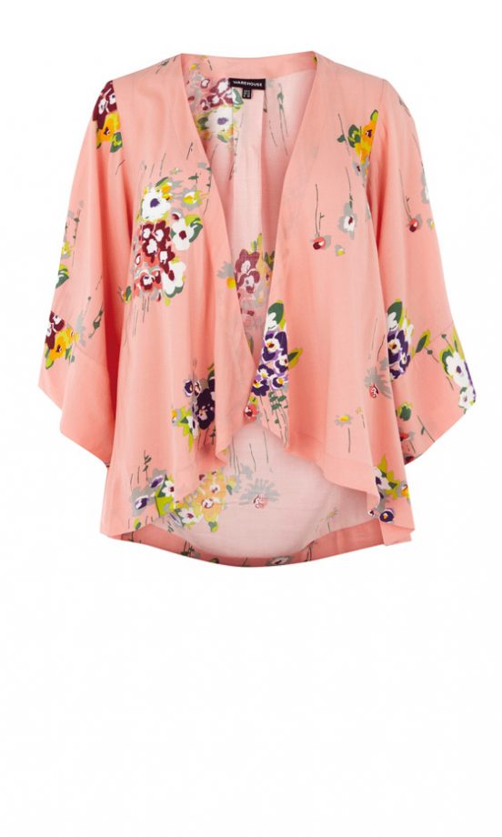 Warehouse Pink Floral Kimono, £45