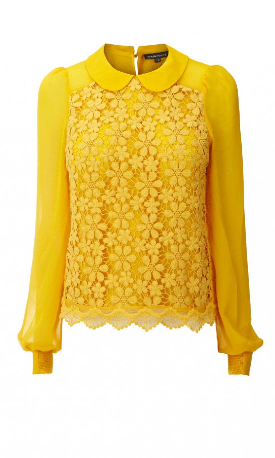 Warehouse Yellow Crochet Top, £48