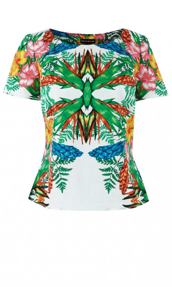 Warehouse Palm Print Top, £35