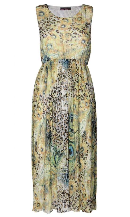 Boohoo SS12 Yellow Leopard Print Maxi