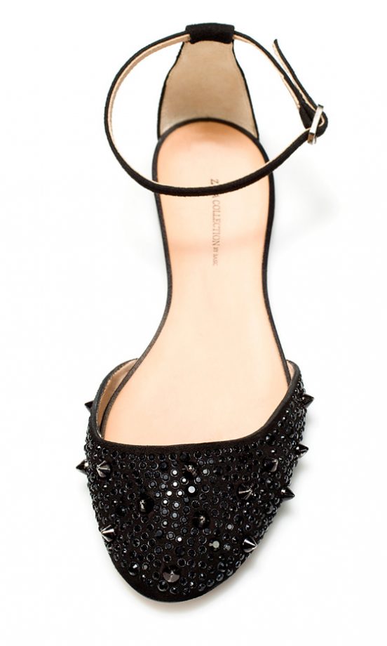 Zara SS12 Black Embellished Shoes