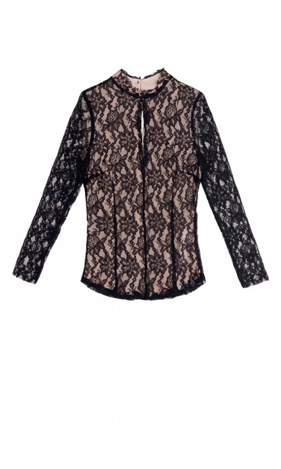 Zara SS12 Black Lace Top