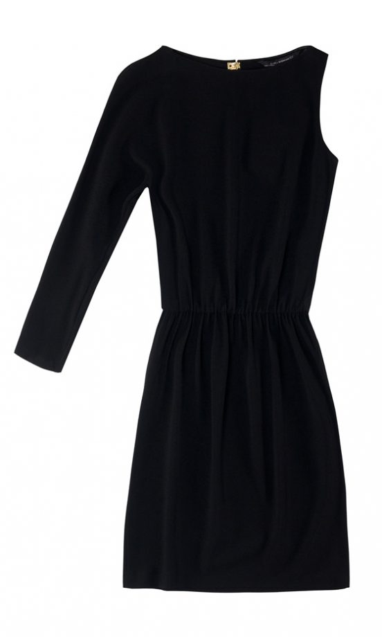 Zara SS12 Black One Shoulder Dress
