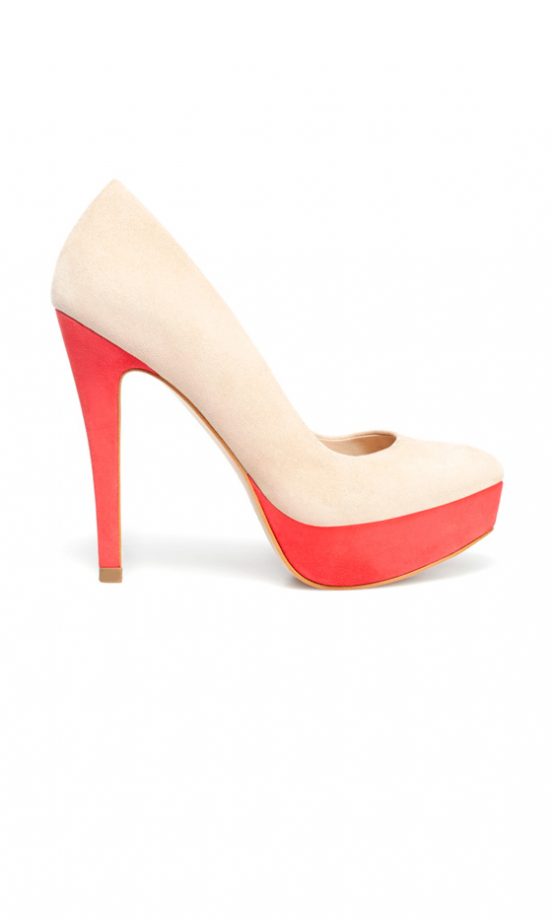 Zara SS12 Cream And Coral Heels