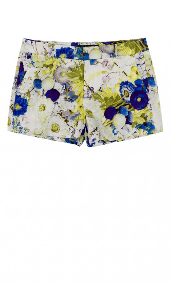 Zara SS12 Floral Mini Shorts