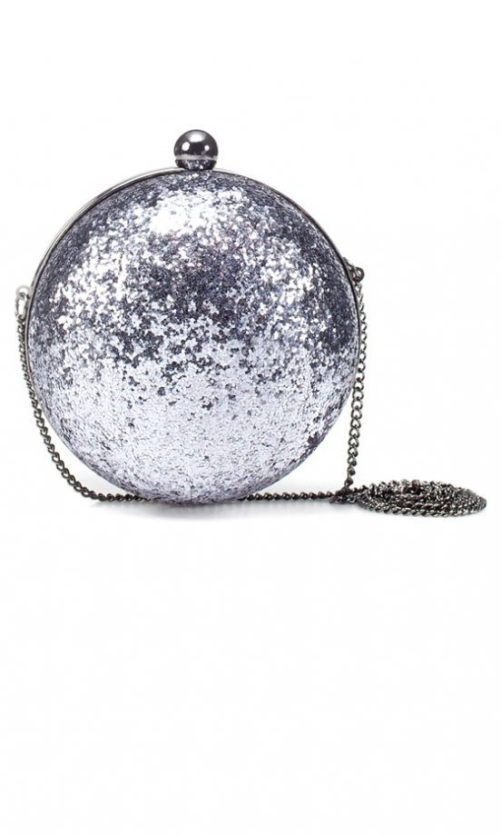 Zara SS12 Glitter Ball Clutch With Strap