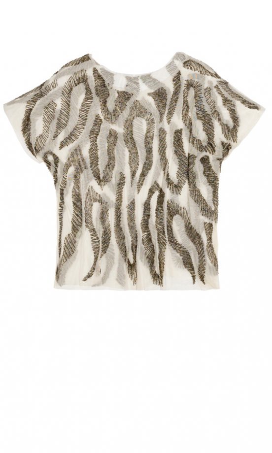 Zara SS12 Gold Embellished Top