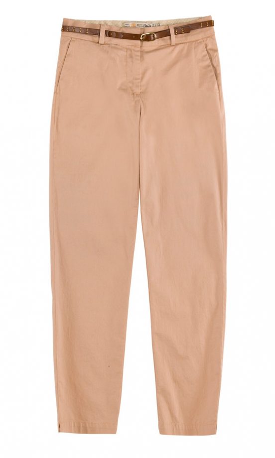 Zara SS12 Peach Trousers With Belt