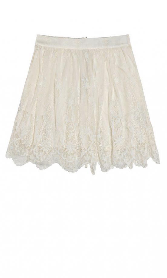Zara SS12 Pretty White Lace Skirt