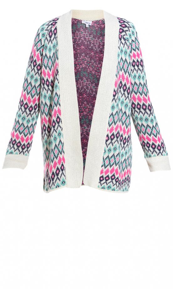 New Look Aztec Edge To Edge Cardigan, £24.99
