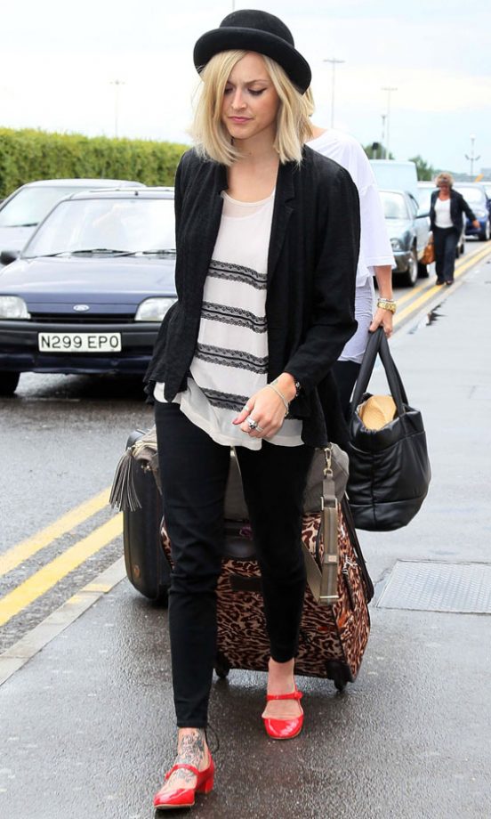 Fearne Cotton Looking Glum At Rainy Stansted Airport, 2011. We Hope You're Off Somewhere Nice Fearne!