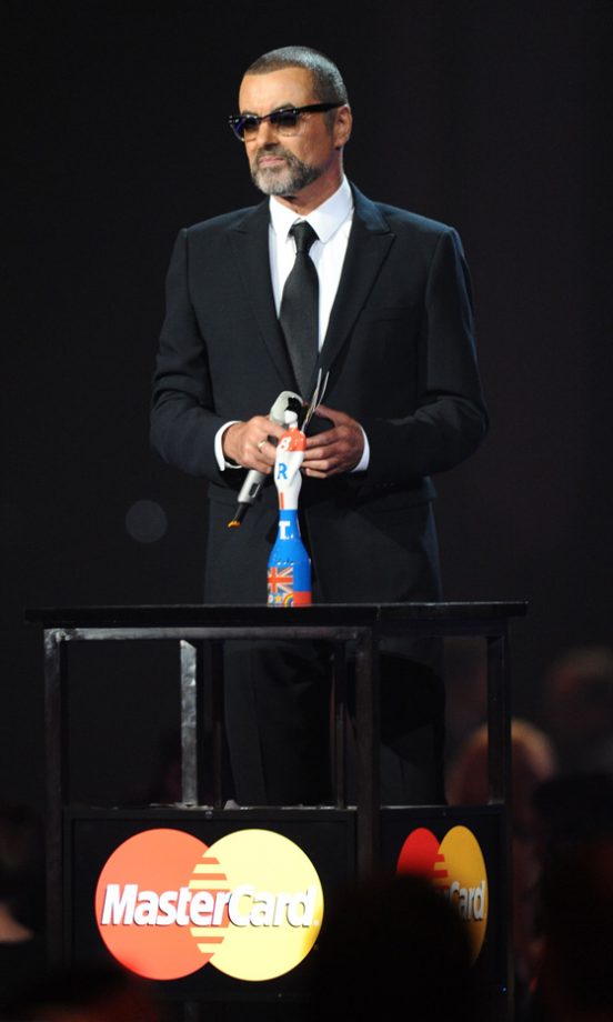 George Michael At The Brit Awards 2012