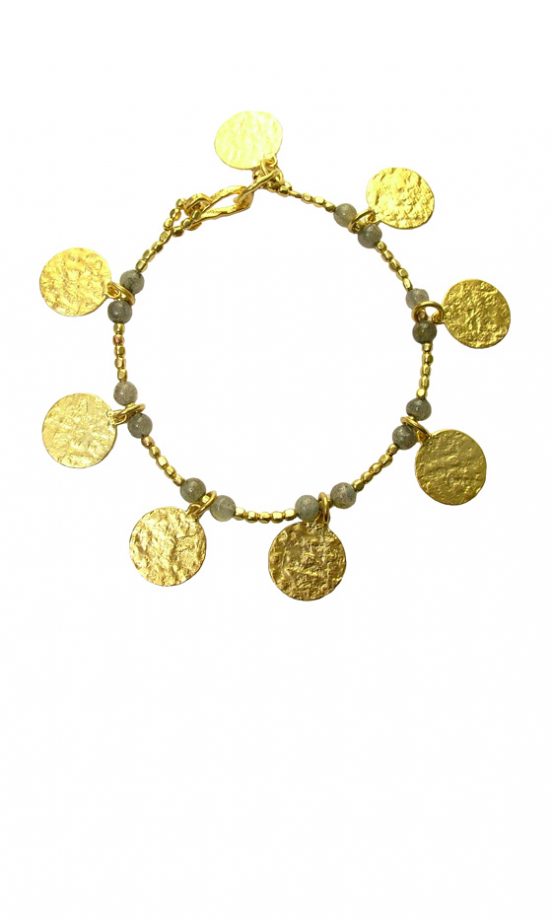 7. Azuni Gold Coin And Bead Bracelet, £42