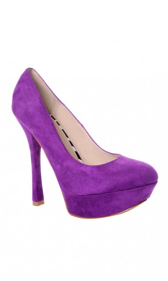 Boohoo Purple Suede Platforms, £30