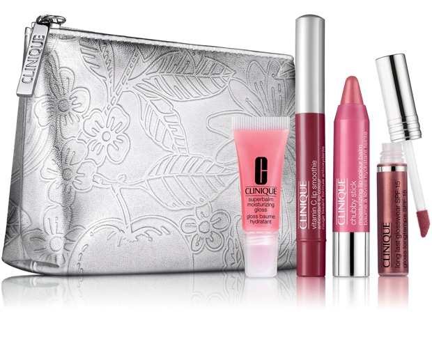 How cute is this Clinique lip set and make-up bag?