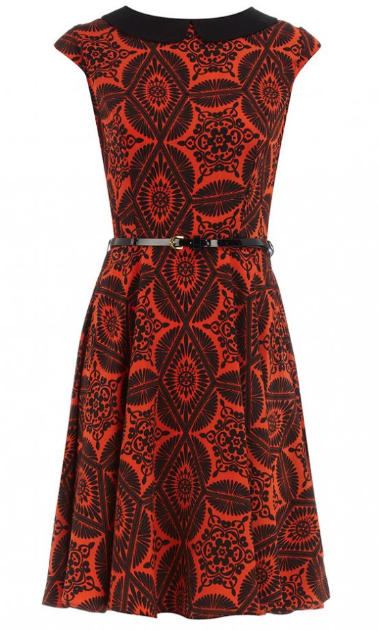 Dorothy Perkins Orange Tiile Print Dress, £35