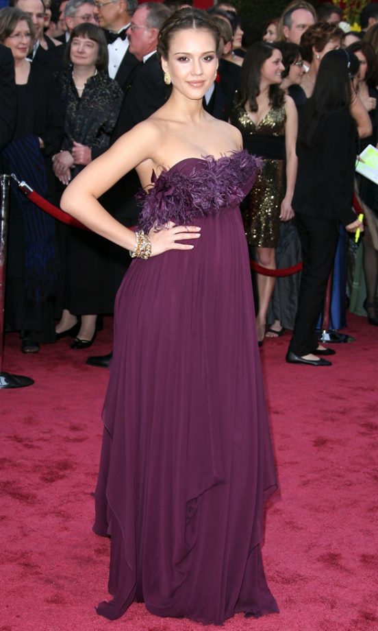 Jessica Alba Wearing Marchesa At The Oscars, 2008