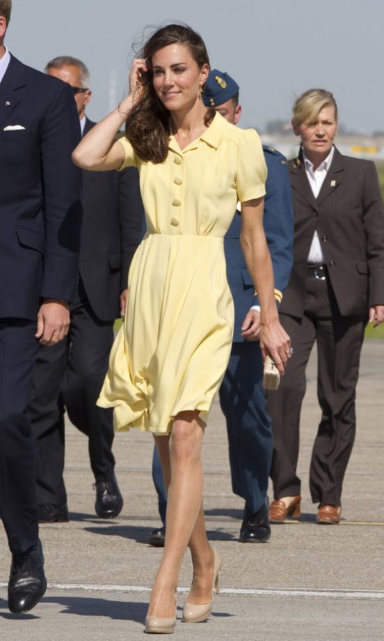 Kate Middleton Looks Every Inch The Style Icon She Arrives In Canada Wearing A Jenny Packman Dress, 2011