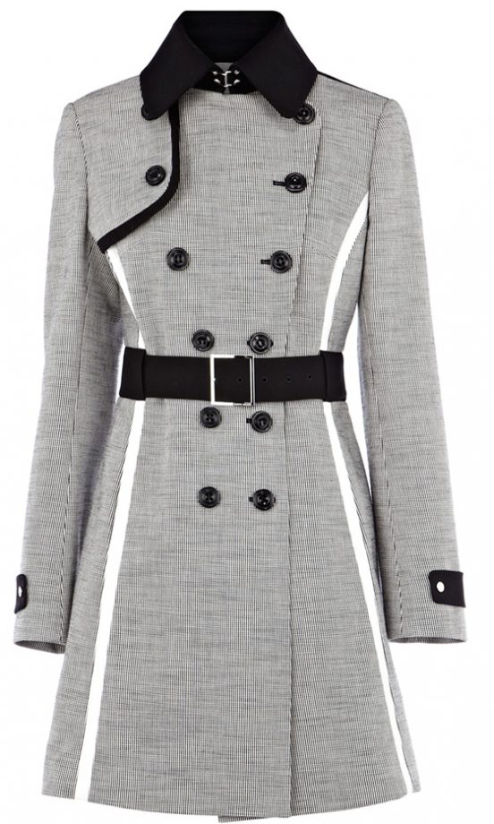 Karen Millen Colourblock Texture Mix Coat, £265