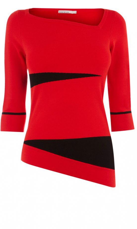 Karen Millen Contrast Slashed Sweater, £85