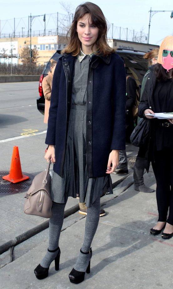 Alexa Chung Did Laid Back Cool At New York Fashion Week In A Jason Wu Dress, 2012