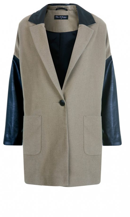 Miss Selfridge Pu Sleeve Coat, £30