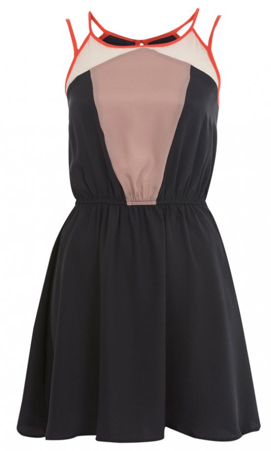 Miss Selfridge Dress With Neon Straps, £32.00